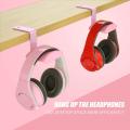 Headphone Hook Holder , Aluminum Headphone Stand for Desk- Pink