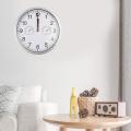 Metal Silent Quartz Wall Clock Quiet Sweep Movement Thermometer