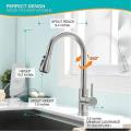 Kitchen Faucet with Pull Down Sprayer Brushed Nickel, High Arc