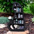 Black Cat Crystal Shelf Cat Crystal Essential Oil Display Wall Shelf