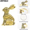 Rabbit Napkin Ring Set Of 6 for Easter Party Banquet Table Decoration