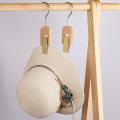 8pack Wooden Hat Pants Hanger Clip Laundry Hooks Clip Swivel Hanging