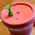 Tea Cup Portable Plastic Cup with Straw Reusable Plastic Cup 360ml