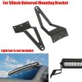 52 Inch Curved Led Light Bar Upper Windshield Roof Mount Brackets