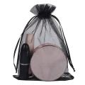 100pcs Black Organza Gift Bags 9x12cm, for Jewelry Makeup Candy