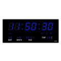 Led Perpetual Calendar Electronic Clock Digital Wall Clock Blue