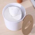 Wooden Cover Round Roll Paper Tissue Tube Household Removable Mini