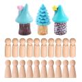 Wooden Peg Doll Unfinished Wooden People Blank Bodies Pack Of 20