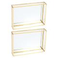2x Nordic Retro Storage Tray Gold Plate Jewelry Display Home(s)