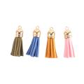 250 Pieces Keychain Tassels Bulk Colored Leather Tassel Pendants