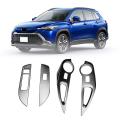 For Toyota Corolla Cross Car Window Lift Switch Cover Chrome