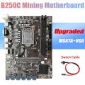 B250c Btc Motherboard+switch Cable Ddr4 Msata Eth Miner Motherboard