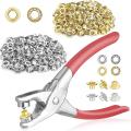 401pcs 1/4inch 6mm Grommet Eyelet Pliers Kit, with 400 Metal Eyelets