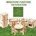 15 Pieces Of Artificial Grass Garden Lawn Miniature Decoration