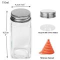 12 Pcs Salt and Pepper Shakers Glass Spice Jar Canister Set Kitchen