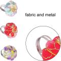 4pcs Pin Cushions Wearable Finger Ring Adjustable for Sewing