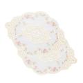 2pcs Orchid Lace Series Lace Embroidery Placemat,for Table Decoration