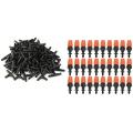 150 Pcs 1/4inch Tee Fittings with Barbs, for 1/4inch Pipes 4/7mm