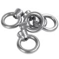 5 Pcs M6/6mm 304 Stainless Steel Lifting Eye Bolt Nut Silver