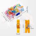 50pcs Plastic Push Pin Clips for Tacks Bulletin Board Mixed Colors