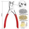 401pcs 1/4inch 6mm Grommet Eyelet Pliers Kit, with 400 Metal Eyelets