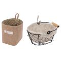 Cotton Linen Flower Pot Hanging Jute Storage Bag(yellow Point)