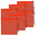 6pcs 18x18 Inch Mesh Safety Flags Orange Warning Flag with Grommets