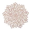 Table Mat Hibiscus Flower Bronzing Pvc Placemat Rose Gold 6 Pieces