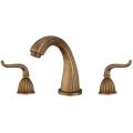 Brass Sink Wall Faucets,2 Handle Cross Knobs Lavatory Basin Tap 1