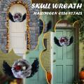 Horror Halloween Wreath Flower Skull Mask Wreath Home Door 28cm