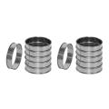 6 Pack 4inch Double Rolled Muffin Rings,stainless Steel Crumpet Rings