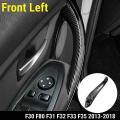 Inner Doors Handle Pull Trim for Bmw F30 F80 F31 13-18 Carbon Black