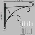 11.8 Inch Heavy-duty Outdoor Hand-forged Plant Hook Bracket Durable