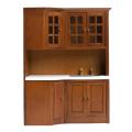 1/12 Dollhouse Kitchen Dining Room Kitchen Cabinets with Sink Brown