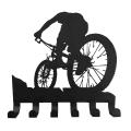 Mountain Bike Gear Rack Metal Wall Decor Sticker Carved Black Rack