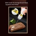 Silicone Glass Oil Bottle with Brush Grill Oil Brushes Tools 150ml