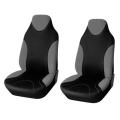 2x Car Universal Support Bucket Seat Cover Seat Cover Seat Gray