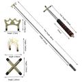 Retractable Billiards Cue Stick Bridge with 3 Pcs Removable Gold