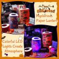 8pcs Halloween Organ Lantern Paper Lantern Ktv Decorative Supplies