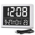 Digital Alarm Clock Led Time Display,alarm Clocks,for Bedroom White