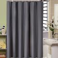 Dark Gray Shower Curtain Solid Color Waterproof 12 Hooks 150 X 180cm