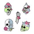 5 Pcs Enamel Pins Set Skull Gothic Lapel Pin for Backpack and Jackets