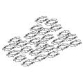 50pcs/lot Bearing Rolling Stainless Steel Fishhook Lure Tackle 6#