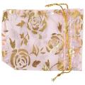 300pc 7x9cm Rose Organza Drawstring Gift Jewelry Bags Pink