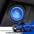 Car Start Engine Button Cover Stop Key Ignition Switch Sticker Silver