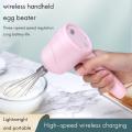 Wireless 3 Speed Mini Mixer Electric Food Blender Handheld Pink