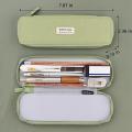 Angoo Canvas Pencil Case,stylish Simple Pencil Bag Green