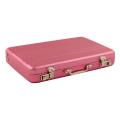 1/6 Doll House Miniature Aluminum Alloy Suitcase Briefcase Toy Pink