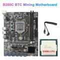 Btc B250c Mining Motherboard with G3900 Cpu+sata Cable