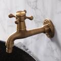 All Copper Kitchen Antique Washing Machine Faucet, In-wall Faucet